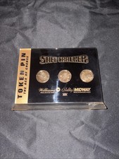 SAFECRACKER BY BALLY, STAND UP TOKENS PROMOTION DISPLAY TOKEN PIN Pinball Rare picture
