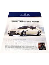 2007 Maserati Quattroporte - The Finest  Vintage Advertisement Car Print Ad J412 picture