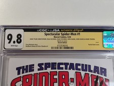 The Spectacular Spider-Men #1 CGC JSA 9.8 Jam Piece - Giang JTC Escorza Texera picture