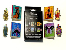 Disney Villains Book & Bookmark Box Lunch Mystery pin. New/box. You Choose. picture