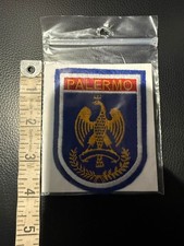 Palermo Italy Embroidered Patch Blue Gold Crest Made in Italy picture