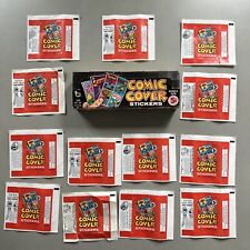 1969 Topps Comic Cover Stickers Display Box & 13 Wax Wrappers Very Nice picture