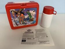 Rare Vintage 1991 Hook Movie Red Plastic Lunchbox w/Thermos Peter Pan Lost Boys picture