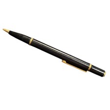 Vintage 50s Scripto Mechanical Pencil Black Gold USA Mid Century Writing Tool picture