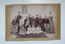 1902 Ukrainian Family Photo Girls Vyshyvanka Folk Costume Gymnasium Boys Antique picture