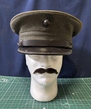 Pre WW2 USMC Rare Green Service Dress Uniform Hat 1940 picture