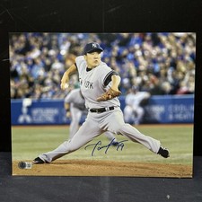 Masahiro Tanaka Autographed New York Yankees Signed 11x14 Photo Beckett BAS picture