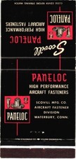 Scovill Mfg. Co. PANELOC Waterbury CT Vintage Matchbook Cover 1950s-60s picture