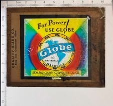 1920's Globe Universal Gasoline Petroleum Vintage Magic Lantern Slide (RARE) picture