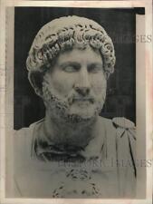 1961 Press Photo Bust of Emperor Hadrian at Seville Archaeological Museum picture