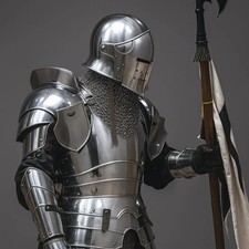 Barbuta Knight Armor Full Set 18 Gauge Steel Medieval Cosplay / Reenactment Suit picture