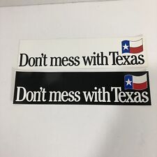 Vintage 1990s “Don’t Mess With Texas” Bumper Stickers Lot Of 2 picture