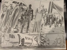 The Boys Original Comic Art Interior Splash Page Signed Russ Braun, 21”x17” #50 picture