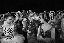 The corps of Royal Ballet during a dress rehearsal for a productio- Old Photo picture