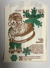 Eat-It-All Frozen Oatmeal Cookie Sandwich Bag Vintage 1950’s-1960’s NOS 1000case picture