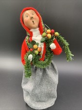 Byers Choice THE CAROLERS Traditional Adult Woman Holding Garland with Fruit picture