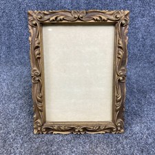 Intercraft Industries 5 x 7 Wood  Look Ornate Scroll USA Photo Frame Vintage 70s picture