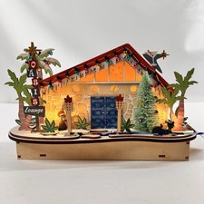 World Market 2022 OASIS LOUNGE Lighted MCM Wood LED Mid Century Christmas picture