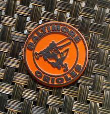 VINTAGE MLB BASEBALL BALTIMORE ORIOLES TEAM LOGO COLLECTIBLE RUBBER MAGNET *** picture