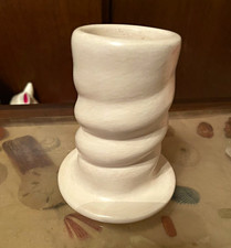 Andrew Padilla Laguna Pueblo Pottery - White Candlestick Holder - Signed picture