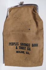Rare Vintage Peoples Savings Bank & Trust Co. Moline, Illinois Deposit bank Bank picture