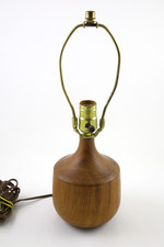 Vintage Mid Century Danish Modern Solid Teak  Table Desk Lamp picture