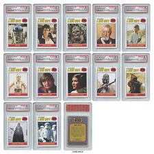 STAR WARS TOPPS Rare 1977 Card Designs - All Graded Gem Mint 10 - Set of All 12 picture
