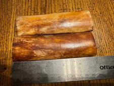 BEAUTIFUL BROWN COLORED BONE KNIFE HANDLE MATERIAL BLANK SCALES picture