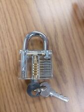 New Clear acrylic instructional padlock with keys picture