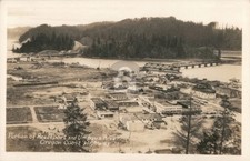 Portion of Reedsport & Umpqua River OR Oregon Burke RPPC Photo Postcard COPY picture