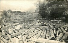 1940s Coquille River, Oregon Lumber Sawmill Patterson RPPC Postcard 26-2493 picture