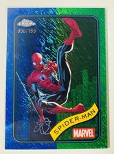 Spider-Man 2025 Topps Chrome Marvel Comics #101 Blue & Green Shimmer /199 picture