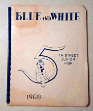 Bangor Maine Junior High School Yearbook 1960 Vintage Blue and White History ME picture
