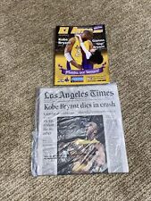 HOF New Kobe Bryant LA Times Newspaper Tribute 1/27/20 📈LA Lakers + El Aviso Ad picture