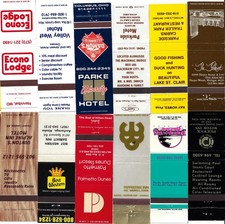 Lot of 50 Mixed Matchbook Covers 20S Hotels from 80' 90's picture