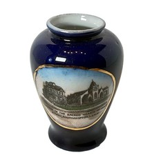 SOUTHAMPTON NY NEW YORK Souvenir LONG ISLAND SACRED Porcelain Cobalt Trinket picture