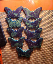 Set of 10 Vintage Blue Moon Bakelite Butterfly Blanks. 1.75 picture