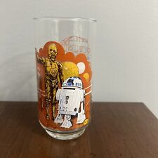 VINTAGE 1977 R2-D2 C-3PO STAR WARS BURGER KING DRINKING GLASS COCA-COLA  picture