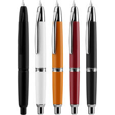 MAJOHN A1 Press Fountain Pen Retractable EF 0.4mm Metal Writing Office Ink Pen picture