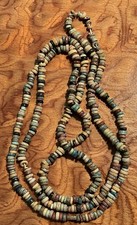 24” Authentic Ancient Faeince “Mummy Beads” Over 250 Small Round Original Beads picture