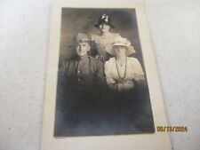 RPPC Real Photo Postcard UNUSED Military Man and His Family picture