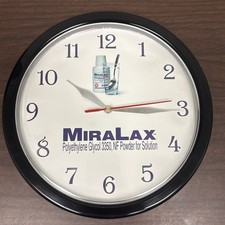 MiraLax Plastic Wall Clock Vintage Medicine Pharmaceutical Promotional Item picture