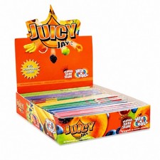 24 Pack Juicy Jayβs King Size Slim Rolling Papers Display Box Mixed Flavors Ciga picture