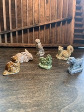 Vintage Wade Whimsies Animal Figurine Lot of 6 picture