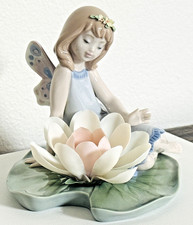 Lladro 6645 Lily Pad Love Fairy Minor Petal Loss El Pais de la Fantasia Orig BOX picture