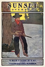 1904 Sunset Magazine Thanksgiving Cover Vintage Poster Print picture
