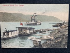 MADISON & MILTON FERRY LANDING MADISON, INDIANA VINTAGE 1909 POSTCARD P110 picture