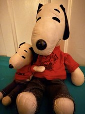Vintage Snoopy w/ Mini Snoopy, 1950, Red Shirt and Jeans picture