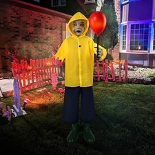 π 4FT Halloween Animatronic Prop, Touch & Sound Activated, Light-Up Balloon Dec picture