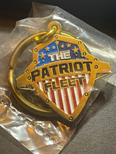 Vintage Crete Carrier Trucking The Patriot Fleet Brass Keychain Key Fob Sealed picture